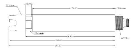 水质TDS传感器尺寸图